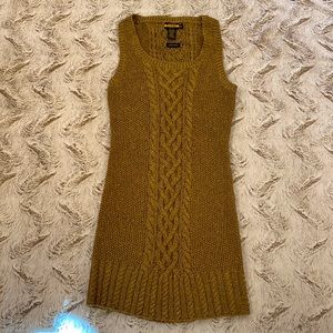 gold sweater dresses Nude Boatneck Ribbed Knit Short Sweater Dress main image 0